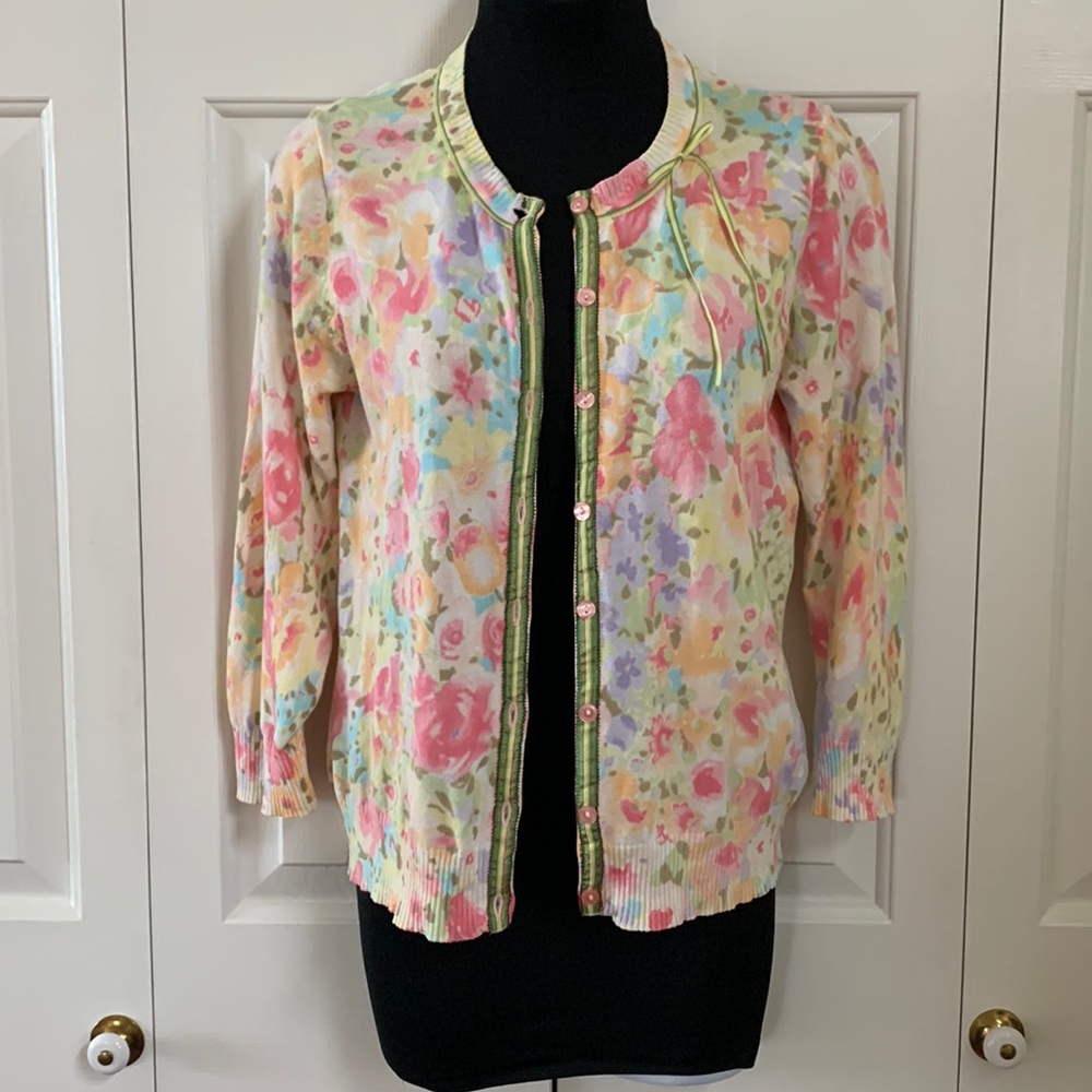 Summer Floral Cardigan Sweater